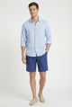 BERMUDA LINO AZUL MARINO