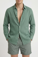 CAMISA LINO VERDE CLARO