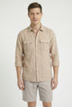 CAMISA LINO SAFARI BEIGE