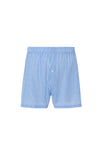 Bóxer azul claro de rayas blancas para hombre en algodón suave