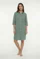 VESTIDO CAMISERO LINO VERDE